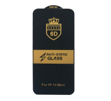 Захисне скло 6D Anti-static for iPhone 13 mini (5.4'') чорне тех. пак. mag-2000001338469117822