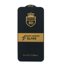 Захисне скло 6D Anti-static for iPhone 13 mini (5.4'') чорне тех. пак. mag-2000001338469117822