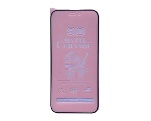 Захисне скло Ceramic MATTE for iPhone 17 Pro Max чорне тех пак mag-2000001640340146877
