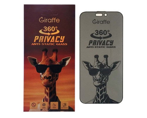 Захисне скло Giraffe Privacy Anti-static 360° for iPhone 15 Pro mag-2000001604748143314