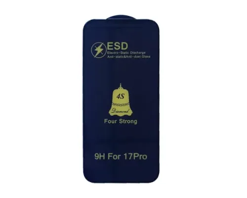 Захисне скло ESD 4S (anti-static) for iPhone 17 Pro чорне тех.пак. mag-2000001625354144249