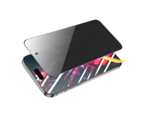 Захисне скло HOCO A34 Plus 9D Large Arc Anti-spy dustproof for iPhone 14 Pro Black mag-694200760469734957