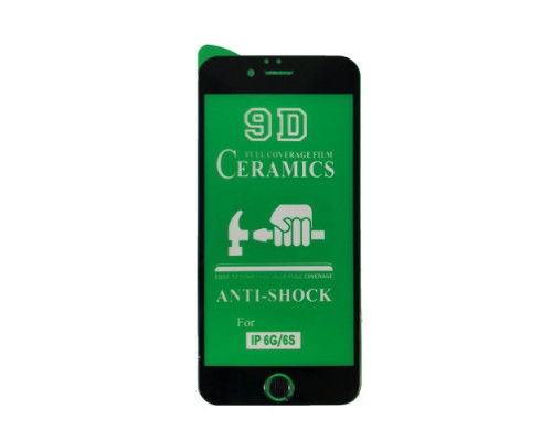 Захисне скло CERAMIC for iPhone 6/6S чорне тех. пак. mag-200000119625021603