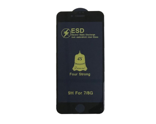 Захисне скло ESD 4S (anti-static) for iPhone 7/8 чорне тех. пак. mag-200000135259543857