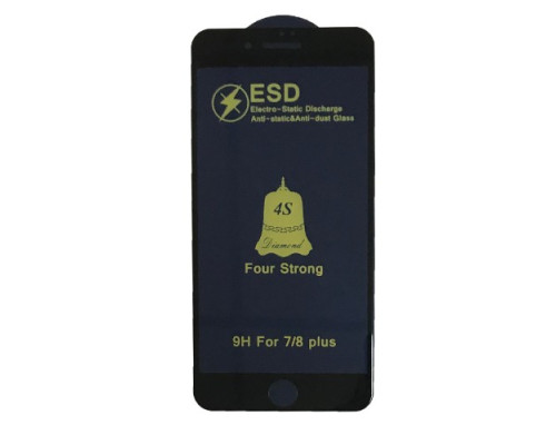 Захисне скло ESD 4S (anti-static) for iPhone 7P/8P чорне тех. пак. mag-200000135261855416