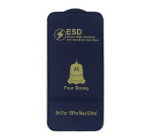 Захисне скло ESD 4S (anti-static) for iPhone 15 Pro Max чорне тех.пак. mag-200000147850933761