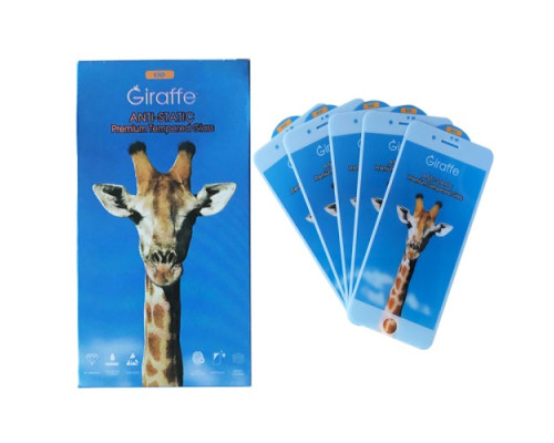Giraffe Anti-static glass for iPhone 7/8 white тех упаковка (5шт) mag-200000143168959250