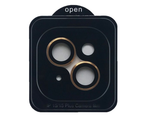 Захисне скло Camera METAL for iPhone 15/15 Plus gold mag-200000155813355137