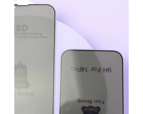 Захисне скло ESD PRIVACY GLASS for iPhone 14 Pro чорне тех пак mag-200000142733031199