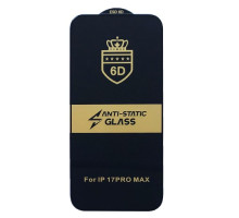 Захисне скло 6D Anti-static for iPhone 17 Pro Max чорне тех пак mag-2000001614686142664