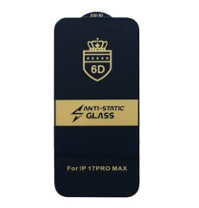 Захисне скло 6D Anti-static for iPhone 17 Pro Max чорне тех пак mag-2000001614686142664