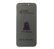 Захисне скло ESD PRIVACY GLASS for iPhone 17 Pro Max чорне тех пак mag-2000001625361144250