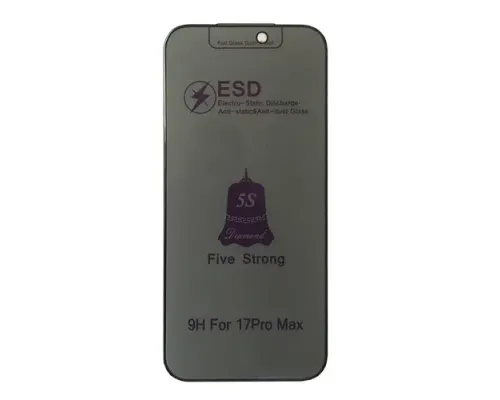 Захисне скло ESD PRIVACY GLASS for iPhone 17 Pro Max чорне тех пак mag-2000001625361144250