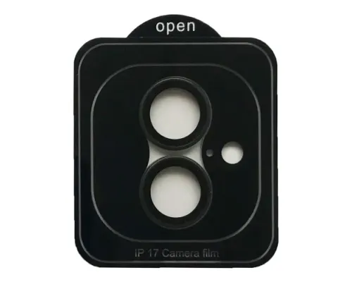 Захисне скло Camera METAL for iPhone 17 black mag-2000001625507144559