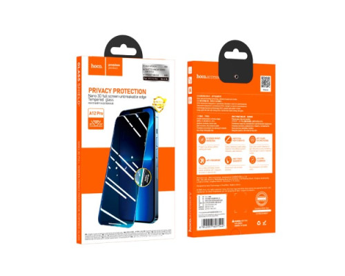Захисне скло HOCO A12Pro Nano 3D full-screen Privacy protection iP14 Pro mag-693147477966334960