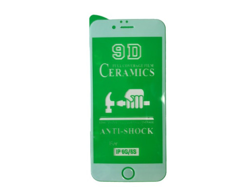 Захисне скло CERAMIC for iPhone 6/6S біле тех. пак. mag-200000119626721604
