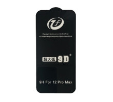 Захисне скло 9D iPhone 12 Pro Max чорне тех пак mag-200000128170314737