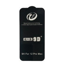 Захисне скло 9D iPhone 12 Pro Max чорне тех пак mag-200000128170314737