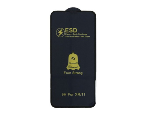Захисне скло ESD 4S (anti-static) for iPhone XR/ 11 чорне тех. пак. mag-200000135264955417