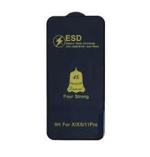 Захисне скло ESD 4S (anti-static) for iPhone X/ 11 Pro чорне тех. пак. mag-200000135263243861