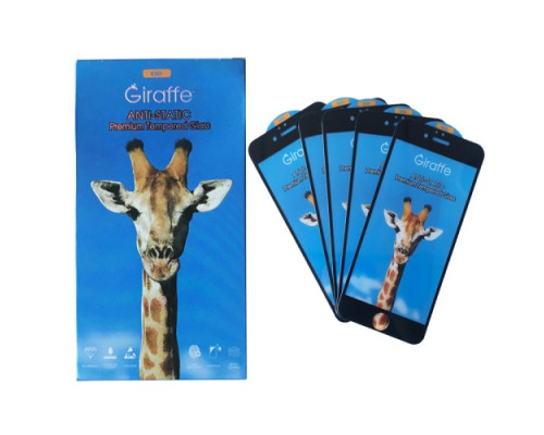 Giraffe Anti-static glass for iPhone 6/6S black тех упаковка (5шт) mag-200000143165839320