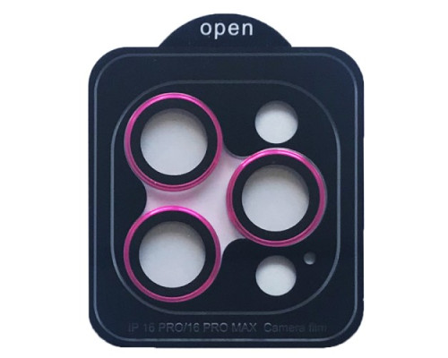 Захисне скло Camera METAL for iPhone 16 Pro / 16 Pro Max rose red mag-2000001545553106261