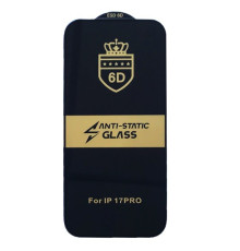 Захисне скло 6D Anti-static for iPhone 17 Pro чорне тех пак mag-2000001614693142665