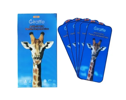 Giraffe Anti-static glass for iPhone 17 Pro Max black тех упаковка (5шт) mag-2000001615812145067