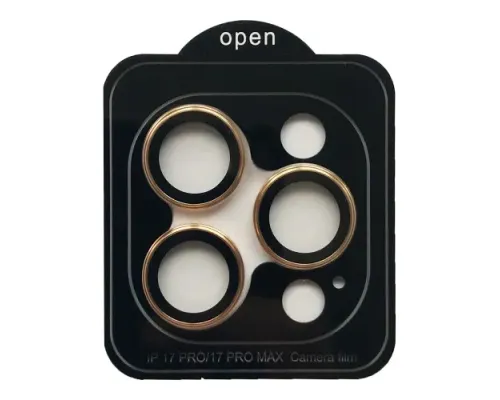 Захисне скло Camera METAL for iPhone 17 Pro / 17 Pro Max gold mag-2000001625415144550