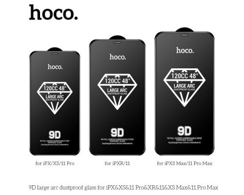 Захисне скло HOCO A34 9D Large Arc dustproof for iPhone Xr/11 Black mag-6931474793560131805