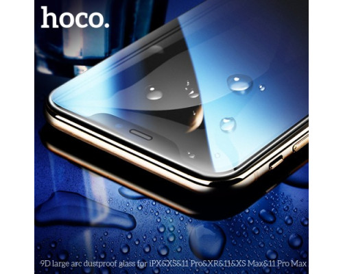 Захисне скло HOCO A34 9D Large Arc dustproof for iPhone Xr/11 Black mag-6931474793560131805