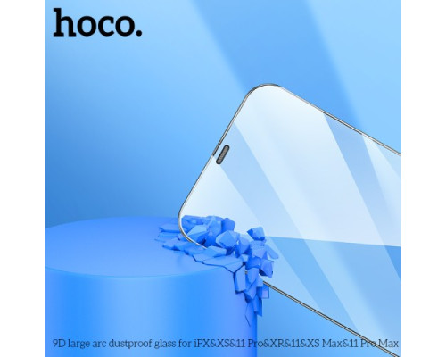 Захисне скло HOCO A34 9D Large Arc dustproof for iPhone Xr/11 Black mag-6931474793560131805