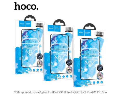 Захисне скло HOCO A34 9D Large Arc dustproof for iPhone Xr/11 Black mag-6931474793560131805
