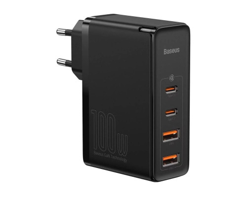 Мережевий зарядний пристрій Baseus GaN2 Pro Quick Charger 2C+2U 100W EU Black (CCGAN2P-L01)