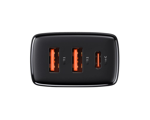 Мережевий зарядний пристрій Baseus Compact Quick Charger 2U+C 30W EU Black (CCXJ-E01)