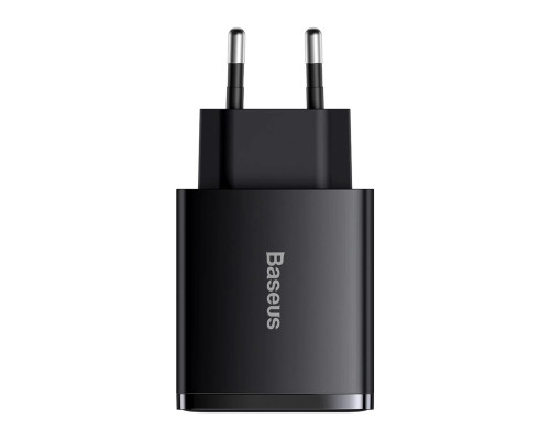 Мережевий зарядний пристрій Baseus Compact Quick Charger 2U+C 30W EU Black (CCXJ-E01)