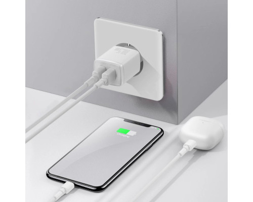 Мережевий зарядний пристрій Baseus Compact Charger 2U 10.5W EU White (CCXJ010202)