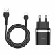 Мережевий зарядний пристрій HOCO C12Q Smart QC3.0 charger set(Type-C) 18W Black (6931474716293)