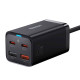 Мережевий зарядний пристрій Baseus GaN3 Pro Desktop Fast Charger 2C+2U 65W (Cable Type-C to Type-C 100W(20V/5A) 1m) Black (CCGP040101)