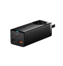 Мережевий зарядний пристрій Baseus GaN3 Pro Desktop Powerstrip AC+2U+2C 65W EU Black(Include：Baseus Xiaobai series fast charging Cable Type-C to Type (PSZM000901)