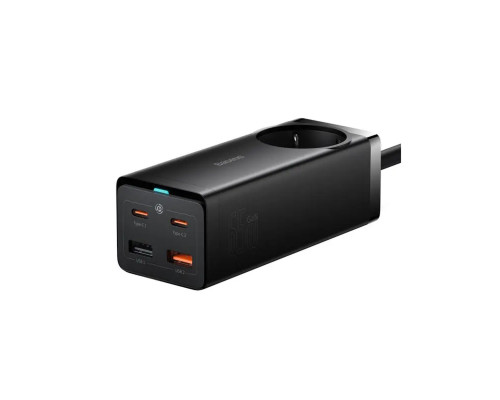 Мережевий зарядний пристрій Baseus GaN3 Pro Desktop Powerstrip AC+2U+2C 65W EU Black(Include：Baseus Xiaobai series fast charging Cable Type-C to Type (PSZM000901)