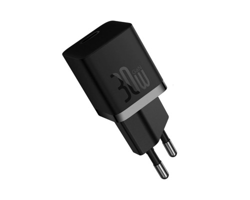 Мережевий зарядний пристрій Baseus GaN5 Fast Charger(mini) 1C 30W EU Black (CCGN070401)