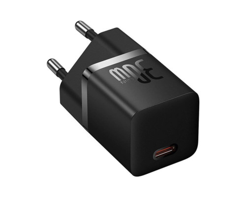 Мережевий зарядний пристрій Baseus GaN5 Fast Charger(mini) 1C 30W EU Black (CCGN070401)