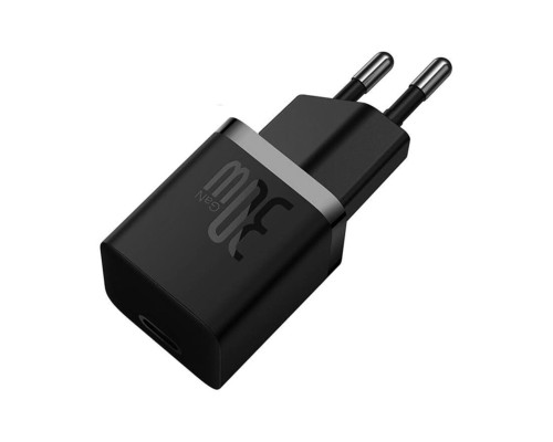 Мережевий зарядний пристрій Baseus GaN5 Fast Charger(mini) 1C 30W EU Black (CCGN070401)