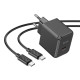 Мережевий зарядний пристрій HOCO CS13A Ocean single port PD20W charger set(Type-C to Type-C) Black (6942007603843)