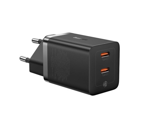 Мережевий зарядний пристрій Baseus GaN5 Pro Fast Charger C+C 40W EU Black (CCGP180101)