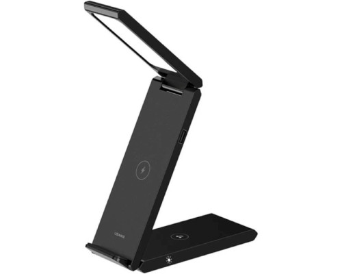 Бездротовий зарядний пристрій Usams US-CD181 15W 3in1 Folding Wireless Charging Stand With Table Lamp (CD181WXC01)
