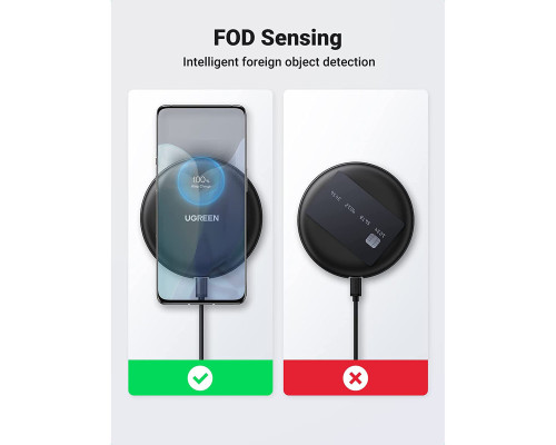 Бездротовий зарядний пристрій UGREEN CD186 Wireless Charging Pad ( Black )(UGR-15112) (UGR-15112)