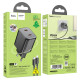 Мережевий зарядний пристрій HOCO N42 Elogiado dual-port PD45W(2C) charger set(C to iP) Black (6942007617109)
