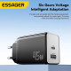 Зарядний пристрій ESSAGER ECT45W Gan 1USB 1T-C 45W black (ECT45W-LJB01-Z)